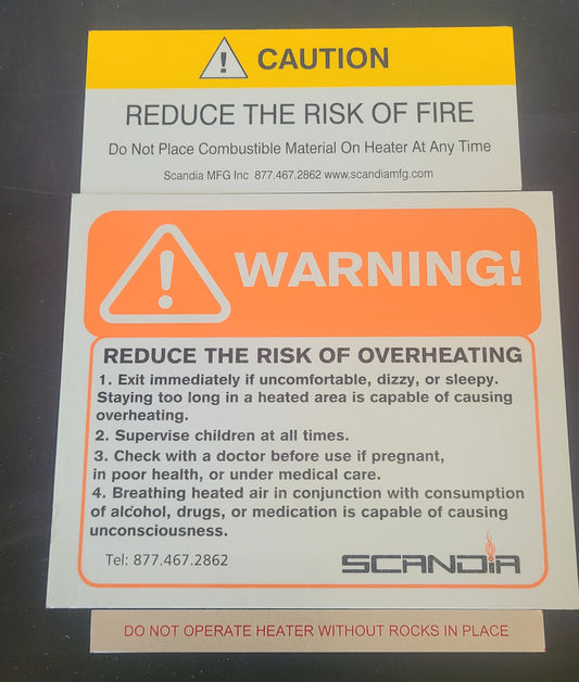 Heater Caution Sign Set